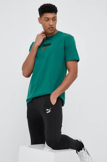 Спортивные штаны Puma цвет чёрный однотонные Спортивные штаны Puma цвет чёрный однотонные