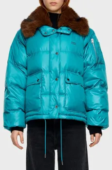 Женский голубой пуховик Голубой M Bimba Y Lola 252BR0445.10411