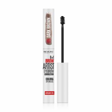 Гель-корректор для бровей Revers Cosmetics 8in1 Brow Artist Eyebrow Corrector, 05 Dark Brown, 10 мл Гель-корректор для бровей Revers Cosmetics 8in1 Brow Artist Eyebrow Corrector, 05 Dark Brown, 10 мл