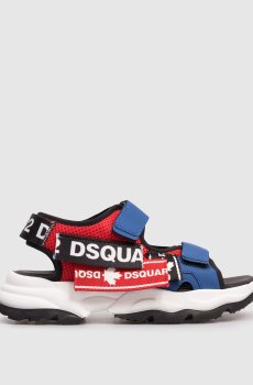 Детские красные сандалии с логотипом