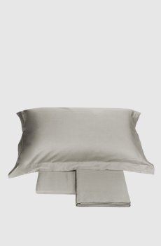 Серый сатиновый комплект постельного белья TRECENTO