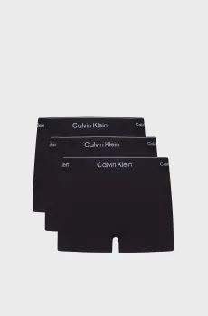 Мужские черные боксеры (3 шт) LOW RISE TRUNK Черный XXL Calvin Klein LV00NB4389