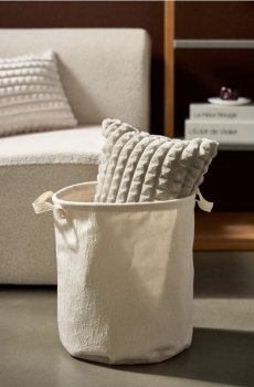 Кошик для зберігання з квітковим візерунком - нюдовий