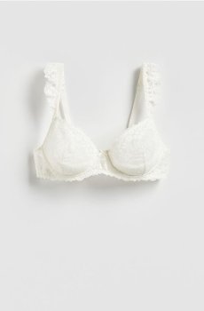 Reserved - Мереживний бюстгальтер з кісточками - кремовий - 772HP-01X