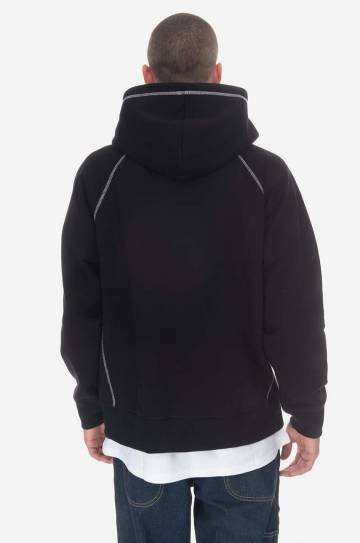 Хлопковая кофта Wood Wood мужская цвет чёрный с принтом 12245604.2493-BLACK Хлопковая кофта Wood Wood мужская цвет чёрный с принтом 12245604.2493-BLACK