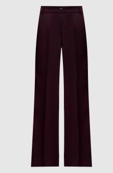 Фиолетовые штаны клеш ESTROSO с шерстью