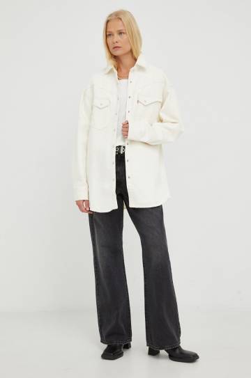 Хлопковый лонгслив Marc OPolo Denim цвет бежевый Хлопковый лонгслив Marc OPolo Denim цвет бежевый