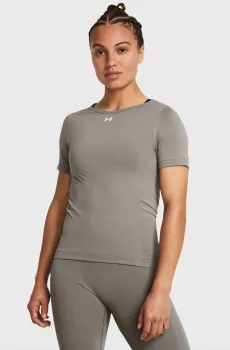 Женская серая футболка UA Train Seamless SS-GRY Серый L Under Armour 1379149-294
