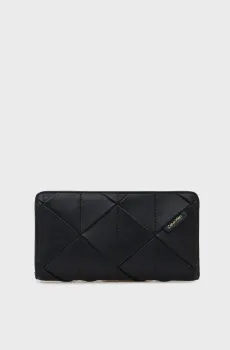 Женский черный кошелек WOVEN PASSPORT LONGFOLD Черный ONESIZE Calvin Klein LV04F1221G