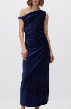 Reserved - Оксамитова сукня максі - темно-синій - 959GA-59X