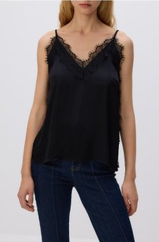Reserved - Топ із мереживом - чорний - 748HF-99X
