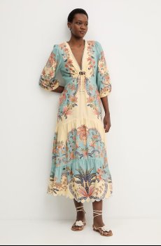 Платье с добавлением льна Farm Rio