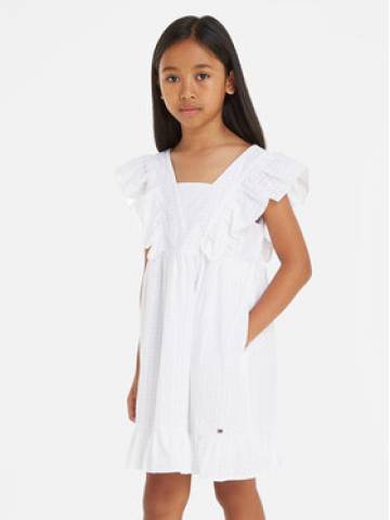 Tommy Hilfiger Літня сукня Gingham KG0KG07930 D Білий Relaxed Fit Tommy Hilfiger Літня сукня Gingham KG0KG07930 D Білий Relaxed Fit