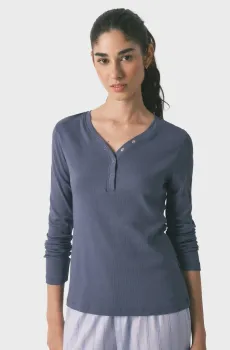 Женское синее поло Синий XL womensecret 3273279