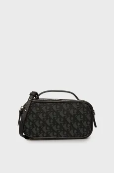Женская черная сумка с узором MONOGRAM Черный ONESIZE Calvin Klein LV04K3185G