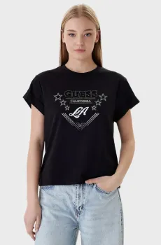 Женская черная футболка Черный XS Guess W6RI30.I3Z14;JBLK