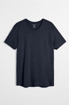Бавовняна футболка basic - темно-синій