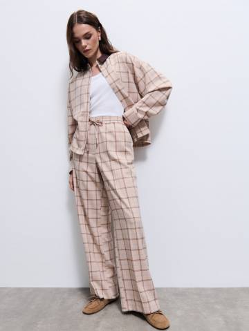 Mohito - Картаті штани - бежевий - 40