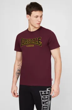 Мужская бордовая футболка Бордовый XL Lonsdale 111001