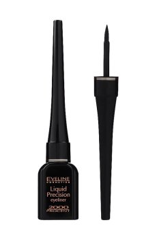 Водостойкая матовая подводка для глаз Eveline Cosmetics Liquid Precision Eyeliner 2000 Procent Waterproof черная, 4 мл