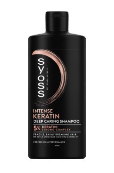 Шампунь SYOSS Keratin Shampoo для ломких волос, с голубым лотосом, 440 мл