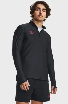 Мужская черная спортивная кофта UA Ms Ch. Pro 1/4 Zip Черный S Under Armour 1382114-001