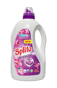 Универсальный гель для стирки Splito Universal Floral Harmony, 100 стирок, 4 л
