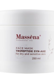 Маска для лица Massena Face Mask Steam Tripeptide Syn-Ake для сухой и чувствительной кожи, 250 мл