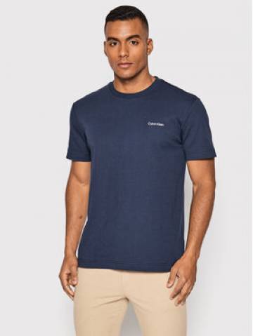 Calvin Klein Футболка Micro Logo Interlock K10K109894 Cиній Regular Fit Calvin Klein Футболка Micro Logo Interlock K10K109894 Cиній Regular Fit