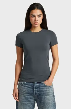 Женская темно-серая футболка 2nd skin Серый XS G-Star RAW D28947,E299