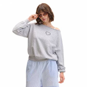 Cropp - Світшот з принтом - light grey Cropp - Світшот з принтом - light grey
