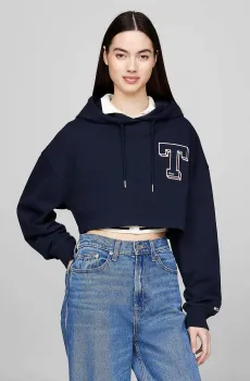 Женское темно-синее худи TJW CRP LETTERMAN Синий S Tommy Jeans DW0DW18653