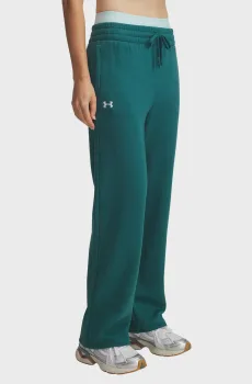 Женские зеленые спортивные брюки UA Rival Flc Straight Pants Зеленый XS Under Armour 1381847-338