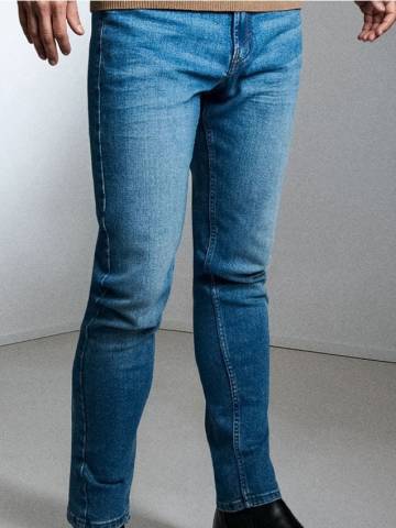 Джинси slim fit з ефектом прання - темно-синій Джинси slim fit з ефектом прання - темно-синій