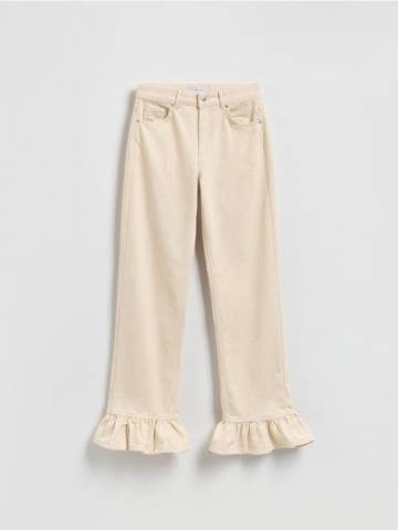 Reserved - Джинси з воланами - нюдовий - 581GE-02J