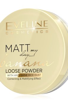 Уценка! Рассыпчатая пудра для лица Eveline Cosmetics Matt My Day Banana Loose Powder, 6 г