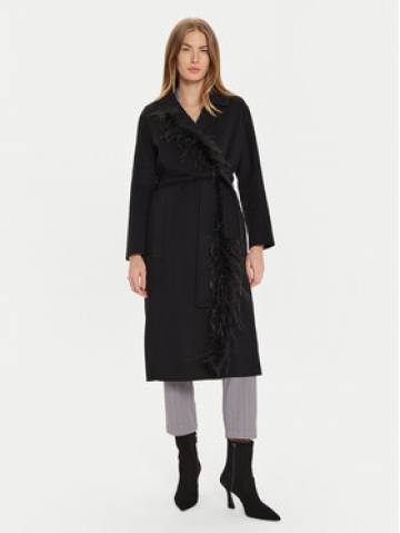 TWINSET Вовняне пальто 242TP2065 Чорний Regular Fit TWINSET Вовняне пальто 242TP2065 Чорний Regular Fit