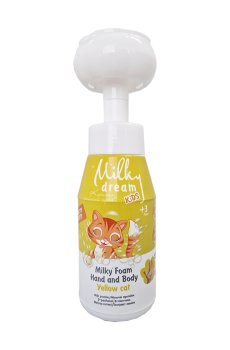 Детская очищающая пенка для рук и тела Milky Dream Kids Milky Foam Hand And Body Yellow Cat Желтая кошечка, 350 мл