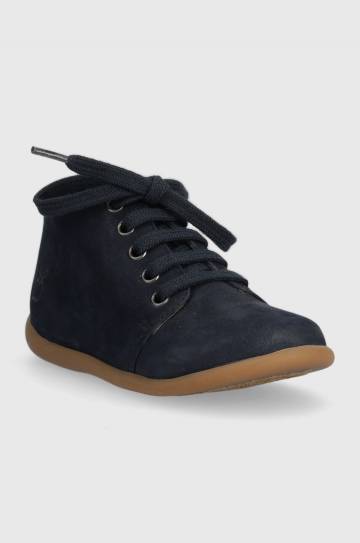 Детские замшевые полуботинки Pom Dapi цвет синий