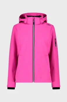 Женская розовая куртка JACKET ZIP HOOD SOFTSHELL Розовый XXS CMP 39A5006-B818