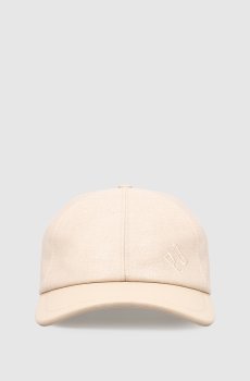 Бежевая комбинированная кепка с люрексом