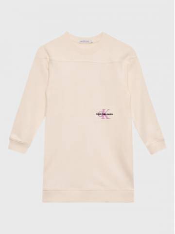 Calvin Klein Jeans Повсякденна сукня Monogram Off Placed IG0IG01827 Бежевий Regular Fit Calvin Klein Jeans Повсякденна сукня Monogram Off Placed IG0IG01827 Бежевий Regular Fit