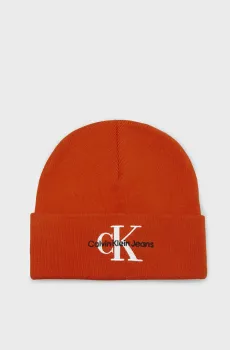 Мужская оранжевая шапка MONOGRAM BEANIE Оранжевый ONESIZE Calvin Klein K50K511160