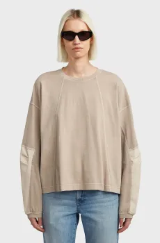 Женский бежевый лонгслив Бежевый XS G-Star RAW D27192,C756