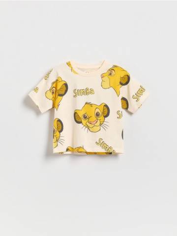 Reserved - Бавовняна футболка The Lion King - кремовий - 136CJ-01X Reserved - Бавовняна футболка The Lion King - кремовий - 136CJ-01X