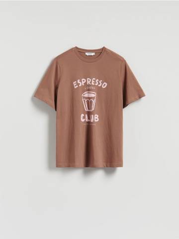 Reserved - Футболка з принтом - коричневий - 078HS-88X