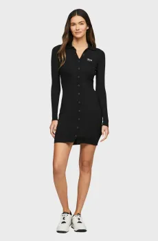 Женское черное платье TJW SCRIPT POLO SWEATER Черный XS Tommy Jeans DW0DW18481