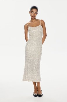 Reserved - Сукня з паєтками - срібний - 206IT-SLV