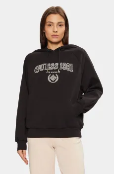 Женское черное худи Черный XS Guess V5RQ02.KCLD1;G1I9