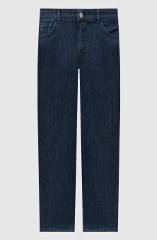 Синие джинсы с логотип патч